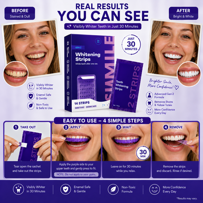 Purple Teeth Whitening Strips