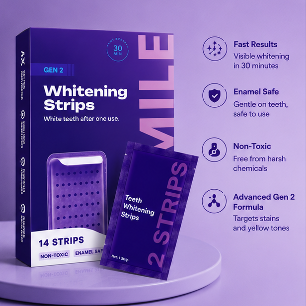 Purple Teeth Whitening Strips