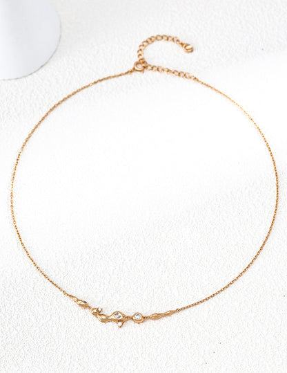 “Dreaming of the Milky Way” Zircon Necklace