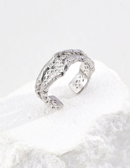 925 Sterling Silver Zircon Ring