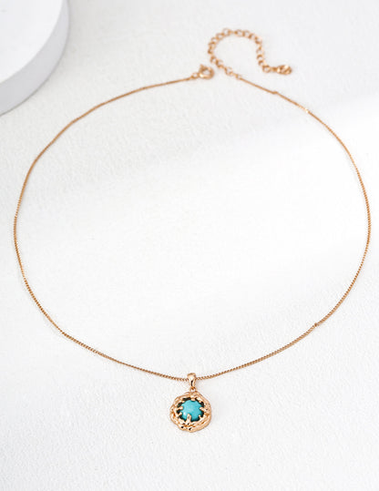 Turquoise/Tiger's Eye Pendant Necklace